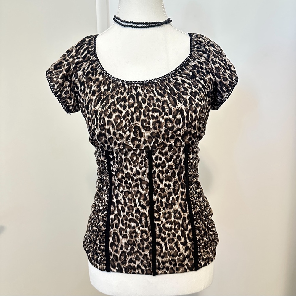 Reitmans Brown Leopard Print Blouse